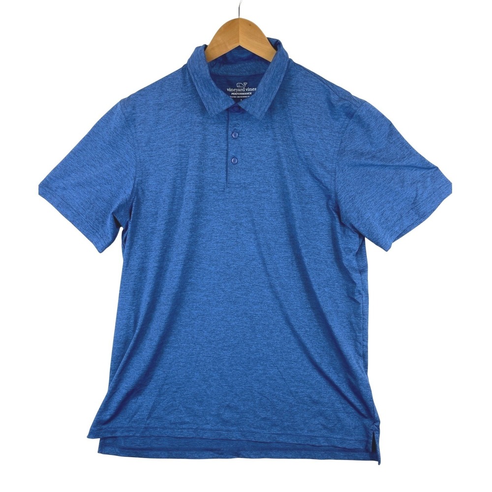 Vineyard Vines Performance Golf Polo Shirt Mens L Blue Athletic Preppy Stretch